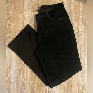 Brandon Thomas vintage leather suede biker pants Black size 10